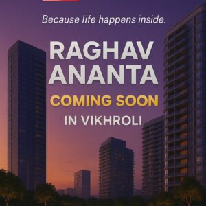 👑 RAGHAV ANANTA , Vikhroli East .1 bhk - 424 Sq ft - 1.10 Cr